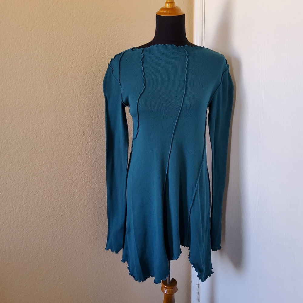 Free People We The Free Full Swing Tunic – Blue Green Teal | NWOT